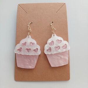 Fashion Jewelry Pink Cupcake Earrings